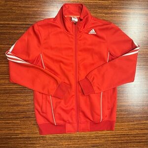Adidas Limited Addition Track Jacket Badminton logo on back red white small